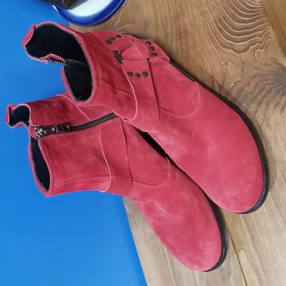 Modern Vice red leather boots - Picture 1 of 7
